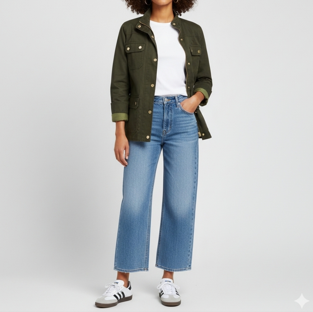 J.CREW - Resin-coated twill field jacket
